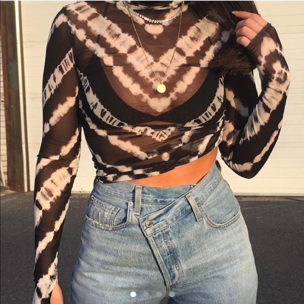 Tie dye turtleneck